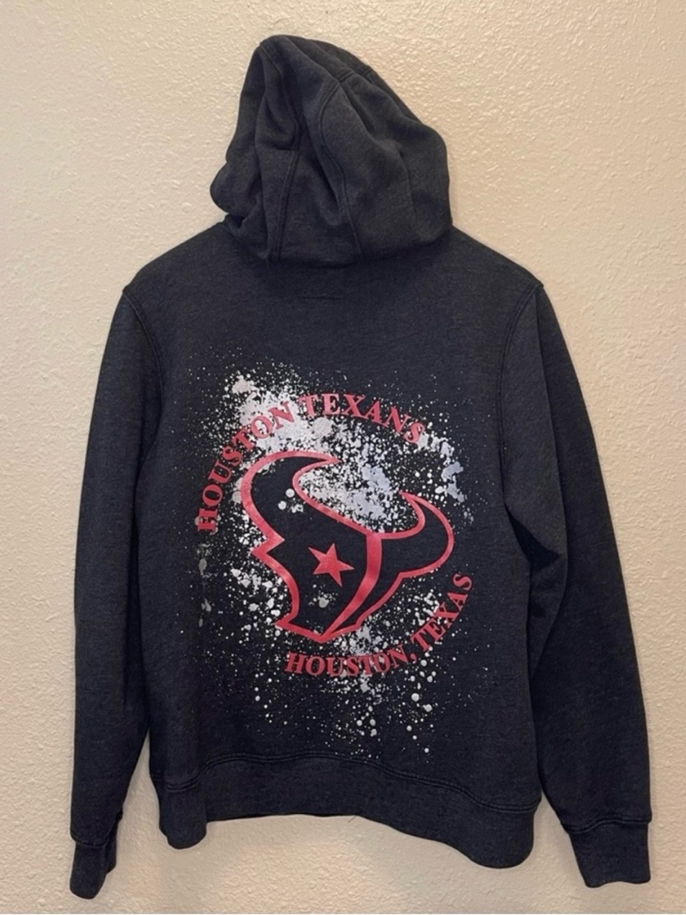 NFL Pro Line NWT Women’s Houston Texans Logo Gray Zip Front Sweatshirt Hoodie M